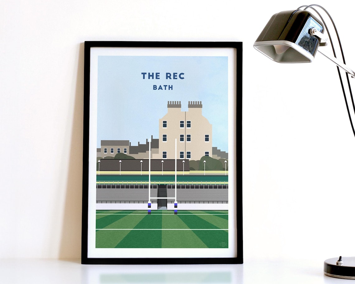Bath Rugby Poster, Recreation Ground Art Print