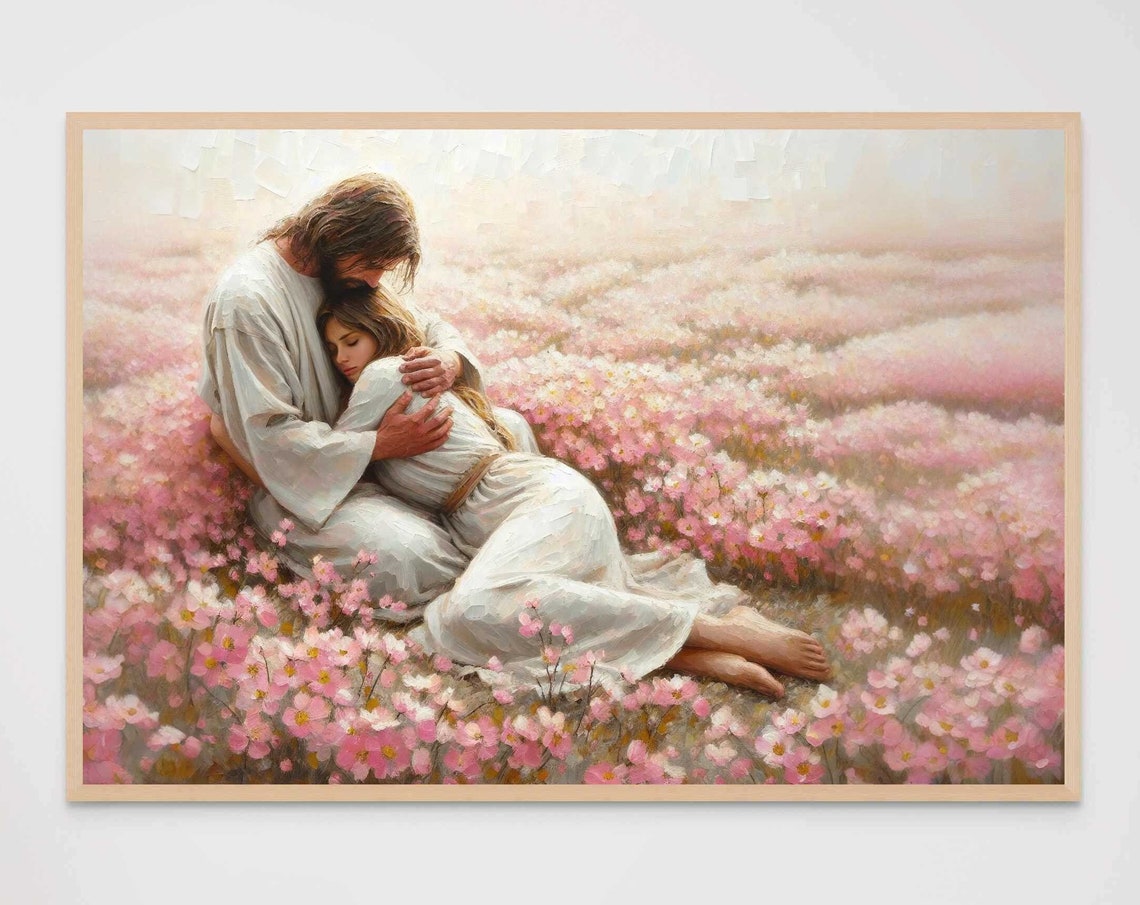 A Safe Place Christian Art Jesus Hugging Woman Jesus Portrait Lds Art Bible Art Bible Parable Jesus And Girl Art Christian