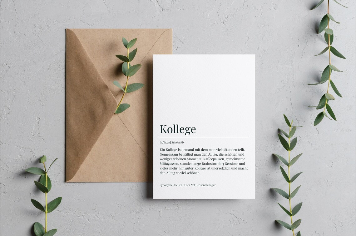 Colleague Definition Card, Farewell Gift Art Print - Image 4