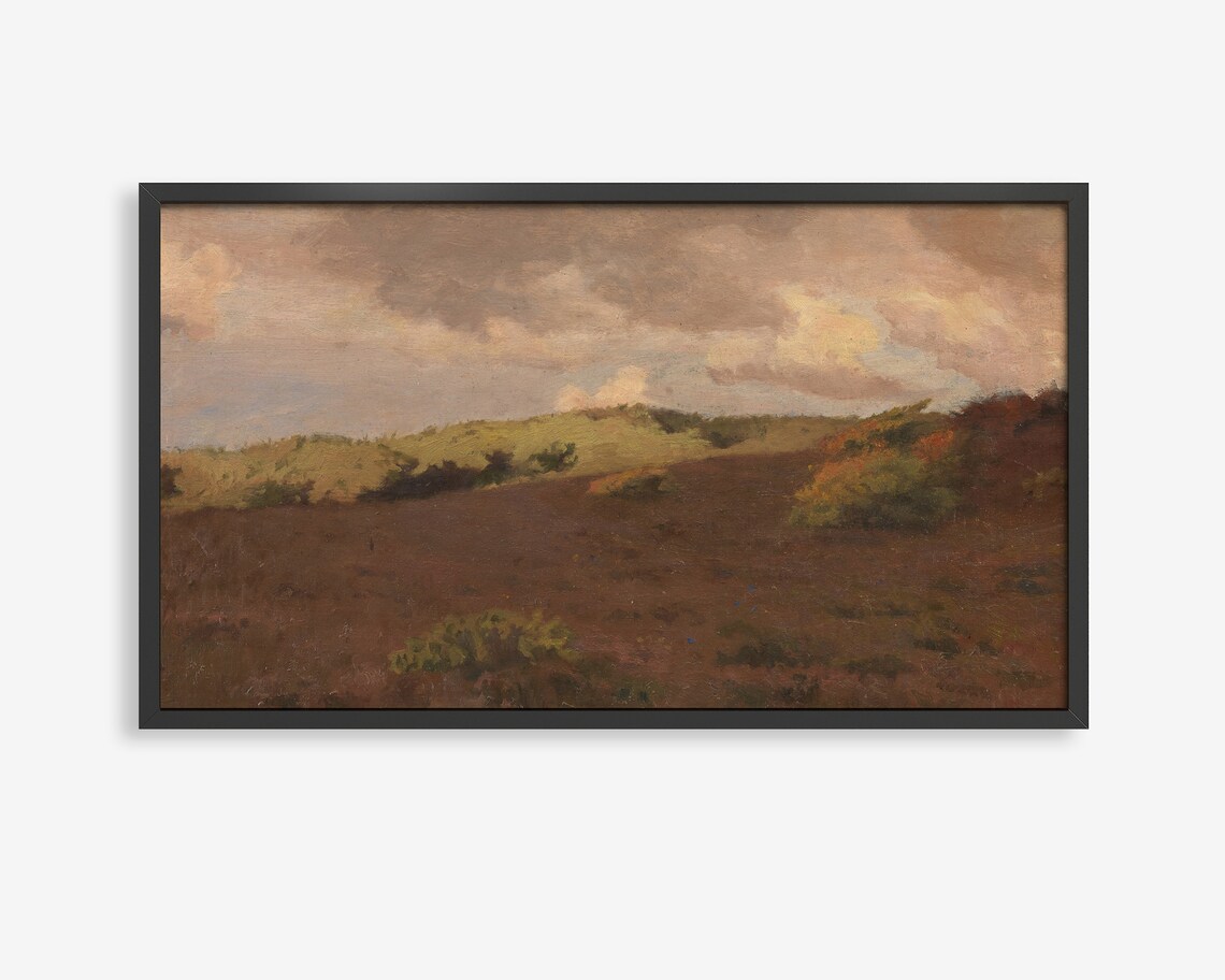 Autumn Moorland Heath Moody Country Landscape Frame TV Art Poster