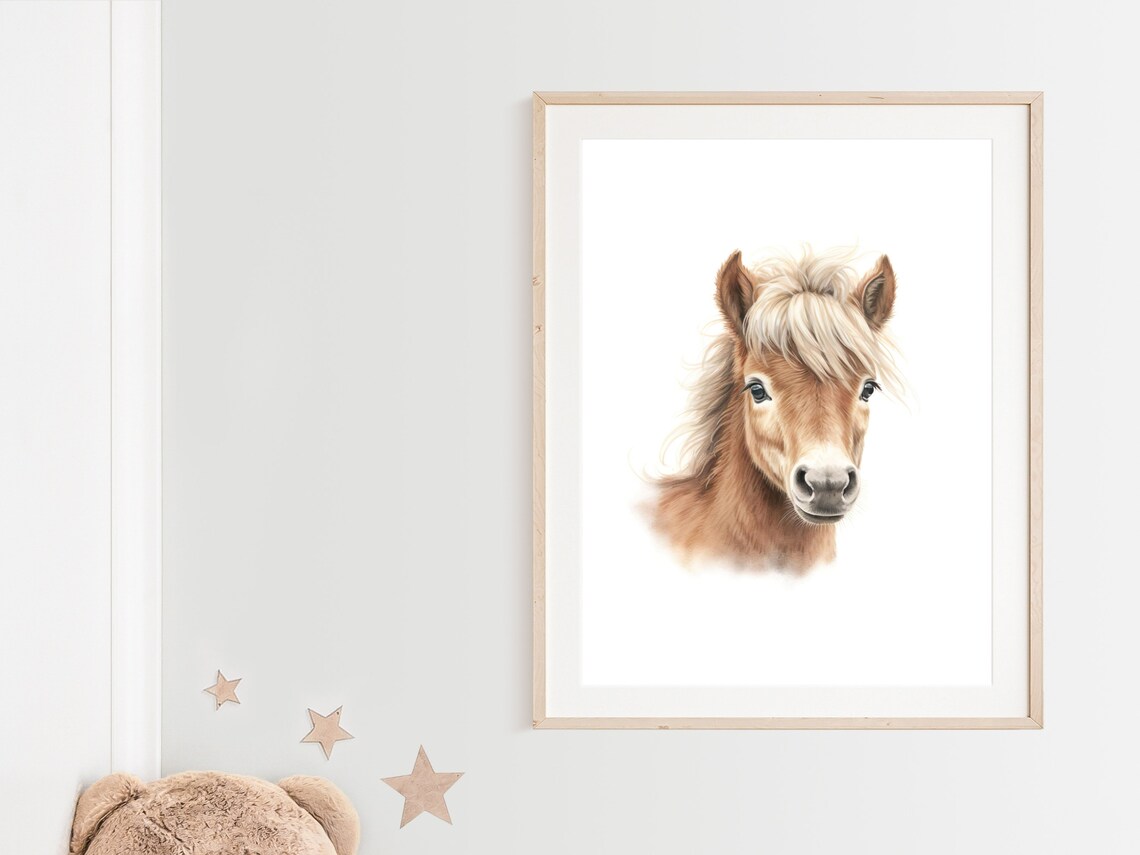 Horse Nursery Art Print, Baby Horse Decor - Image 2