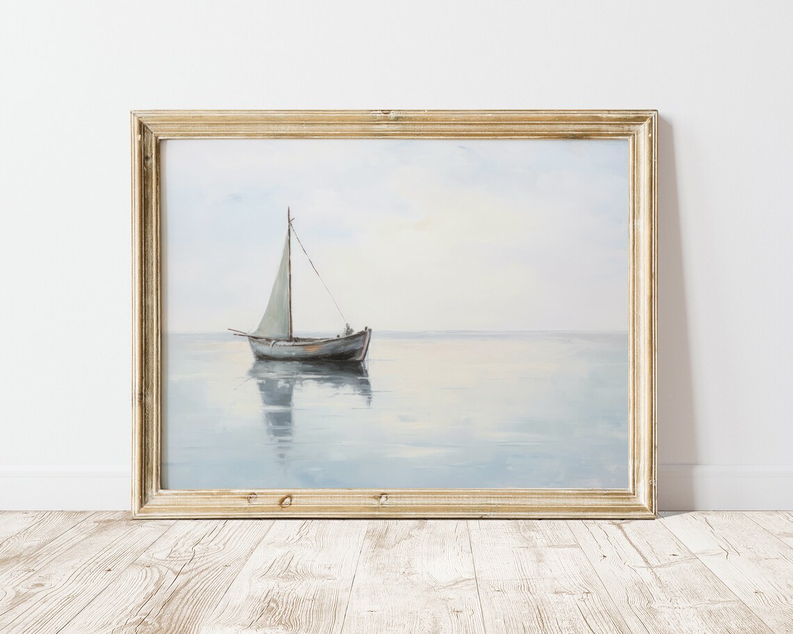 Fishing Boat Painting Nautical Wall Art Print - Image 2