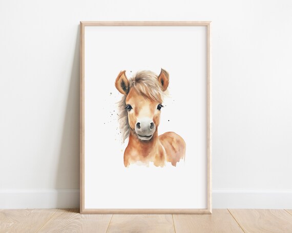 Cute Pony Nursery Print Pony Nursery Decor Baby Girl Wall Art Print Pony Nursery Wall Art Girl Nursery Decor