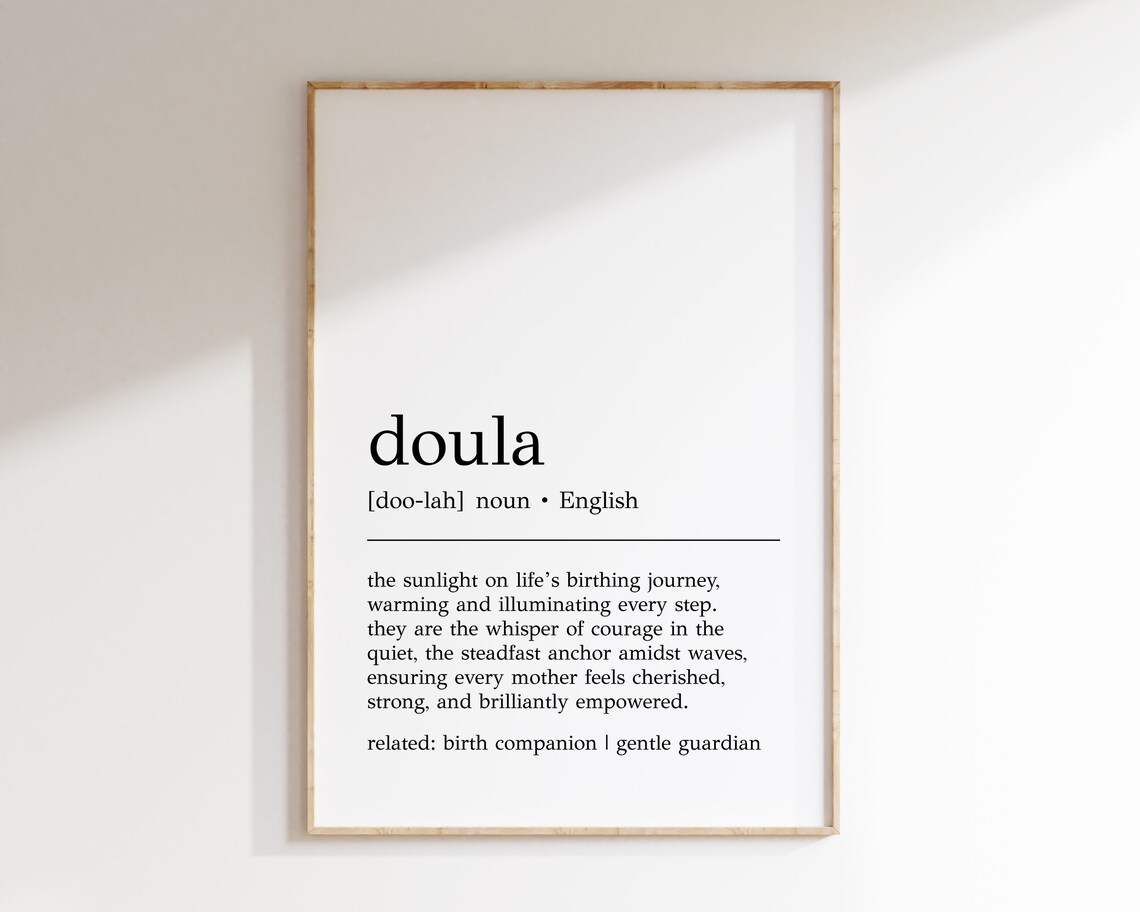 Doula Definition Typography Art Print
