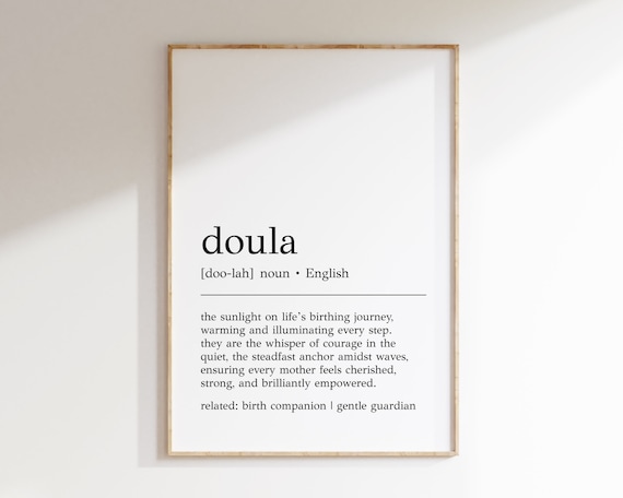 Doula Definition Typography Art Print