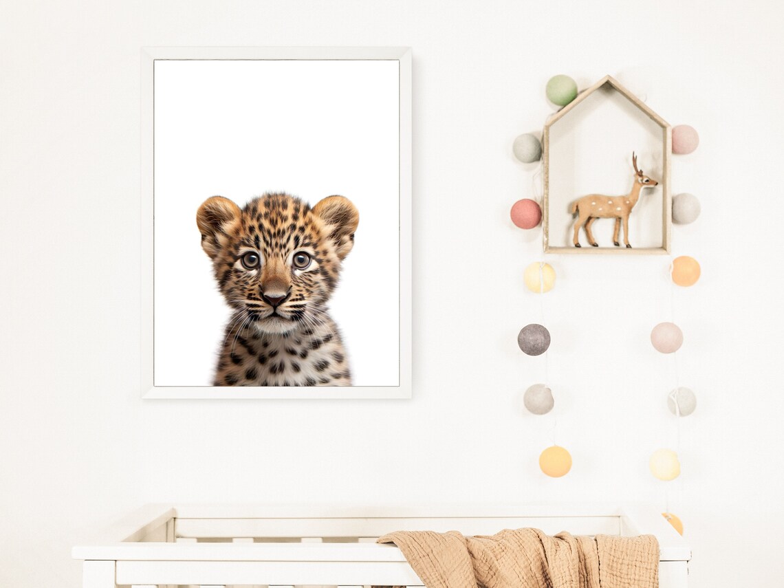 Leopard Nursery Safari Animal Wall Art Print - Image 2