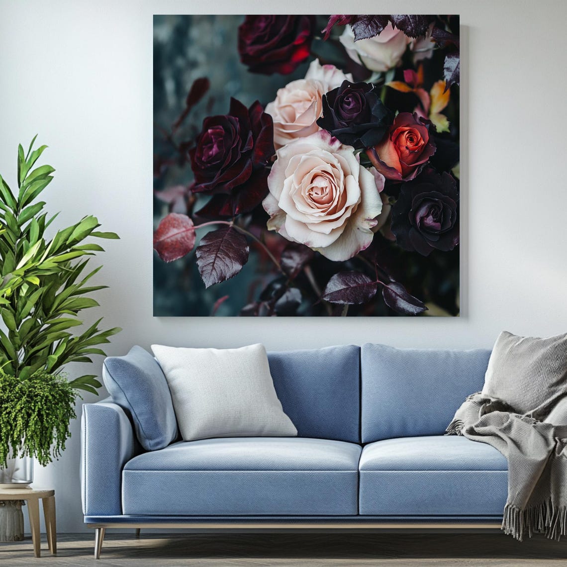 Dark Rose Romantic Floral, Vintage Gothic Poster - Image 2