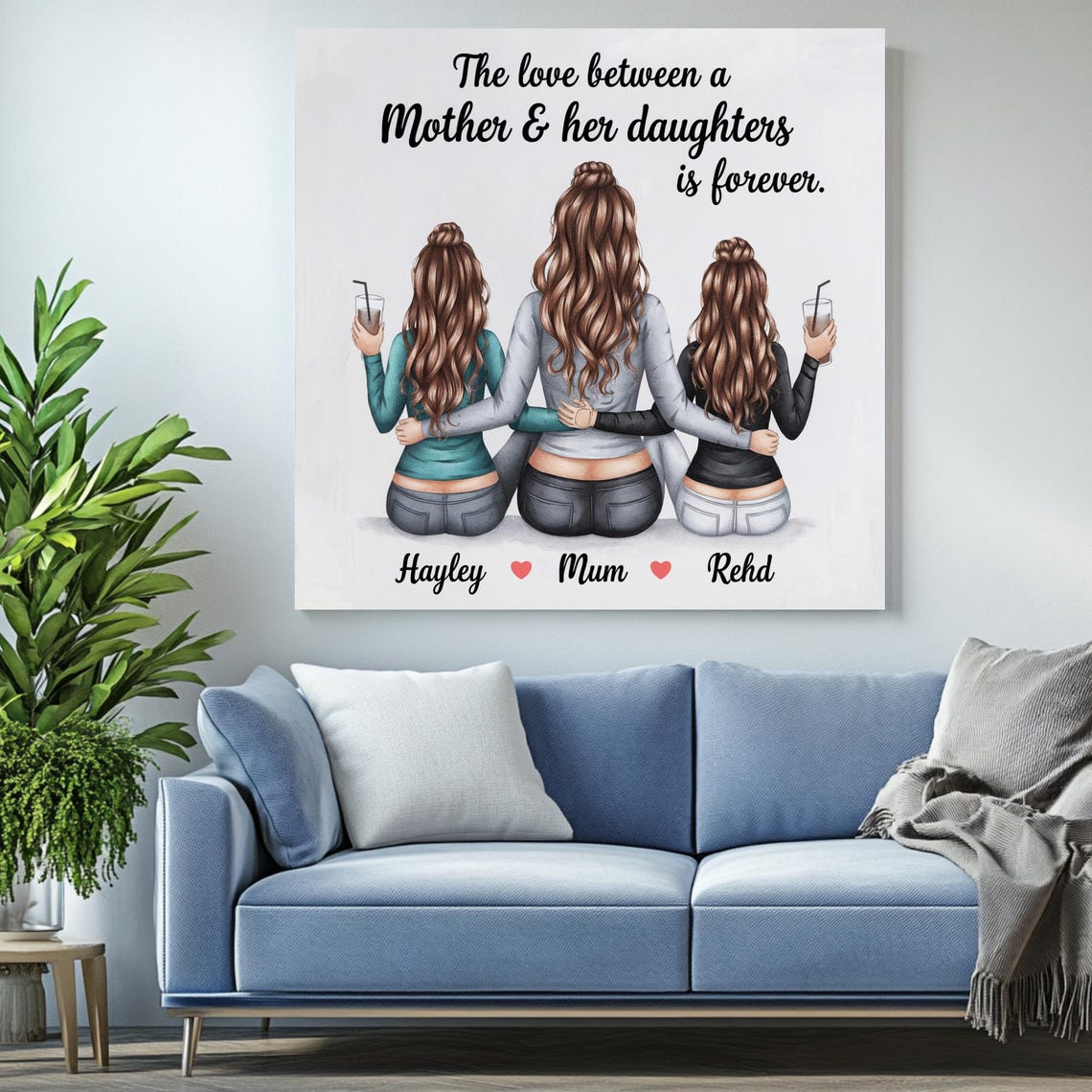 Mothers Day Mom And Daughters Art Print - Image 2