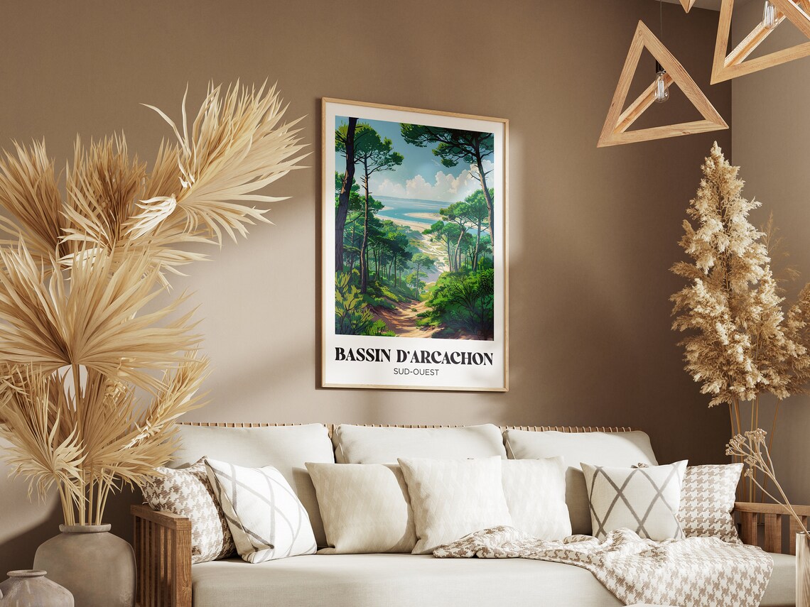 Arcachon Basin Travel Poster, Ocean Landscape - Image 2