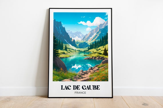 Lac De Gaube Travel Poster, French Pyrenees