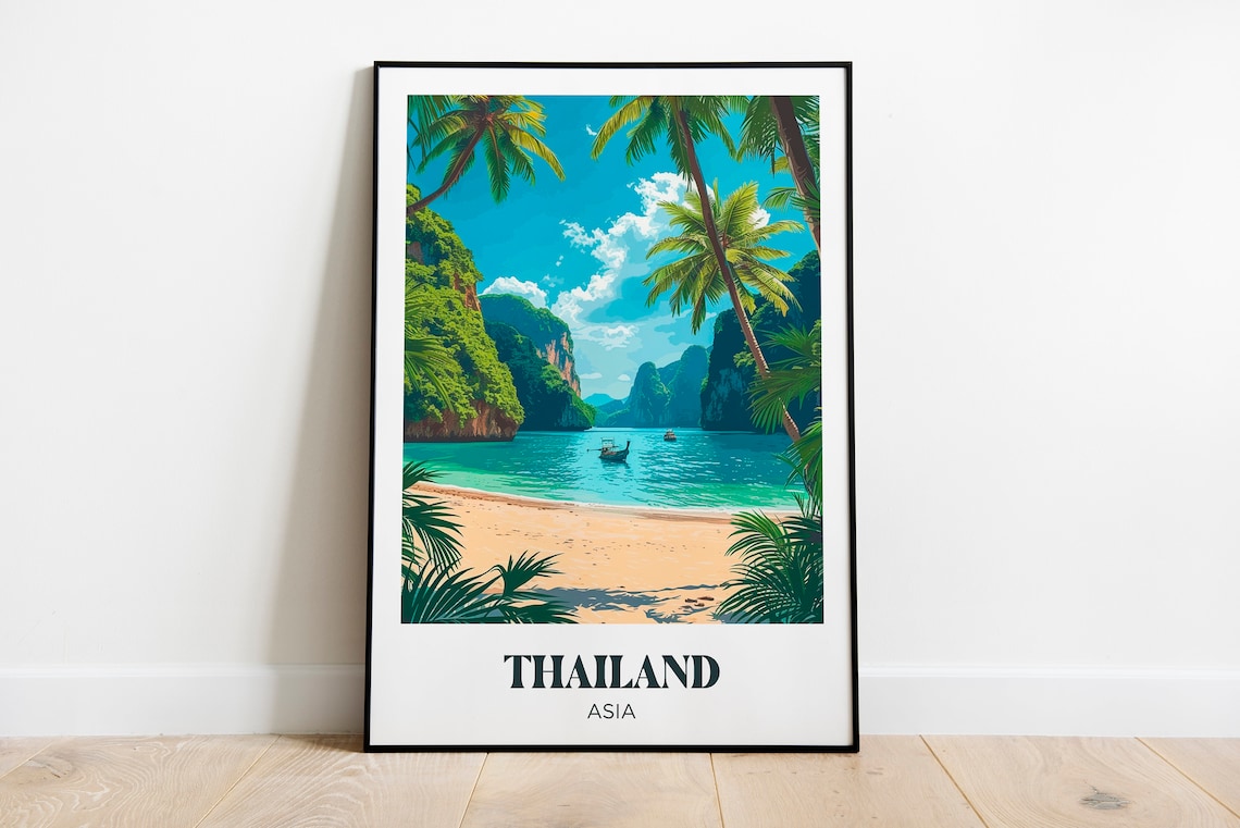 Thailand Travel Poster, Koh Lanta and Koh Phi Phi