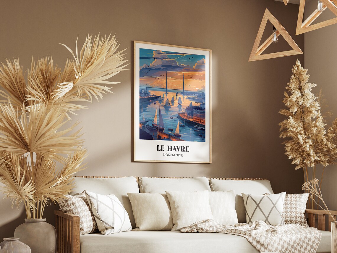 Le Havre Illustration Poster, Normandy Travel Poster - Image 2