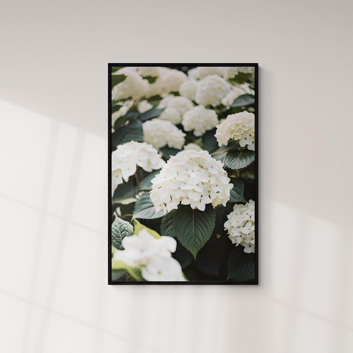 White Hydrangea Botanical Floral Art Flower Market Art Spring Flowers Abstract Design Henri Matisse Style Art - Image 4