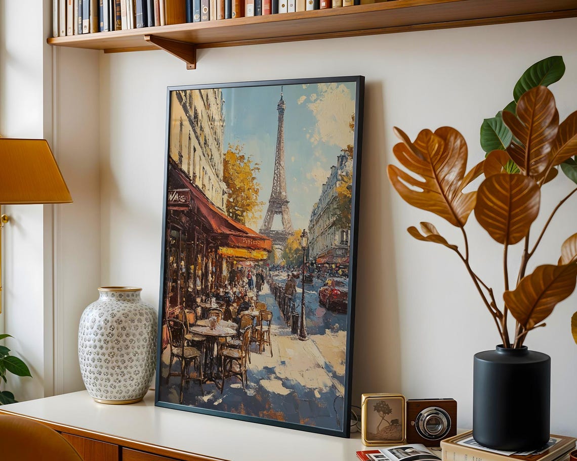 Parisian Street Art Painting Paris Art Abstract Floral Print French Art Decor Parisian Street Print Henri Matisse Flower Market - Image 4