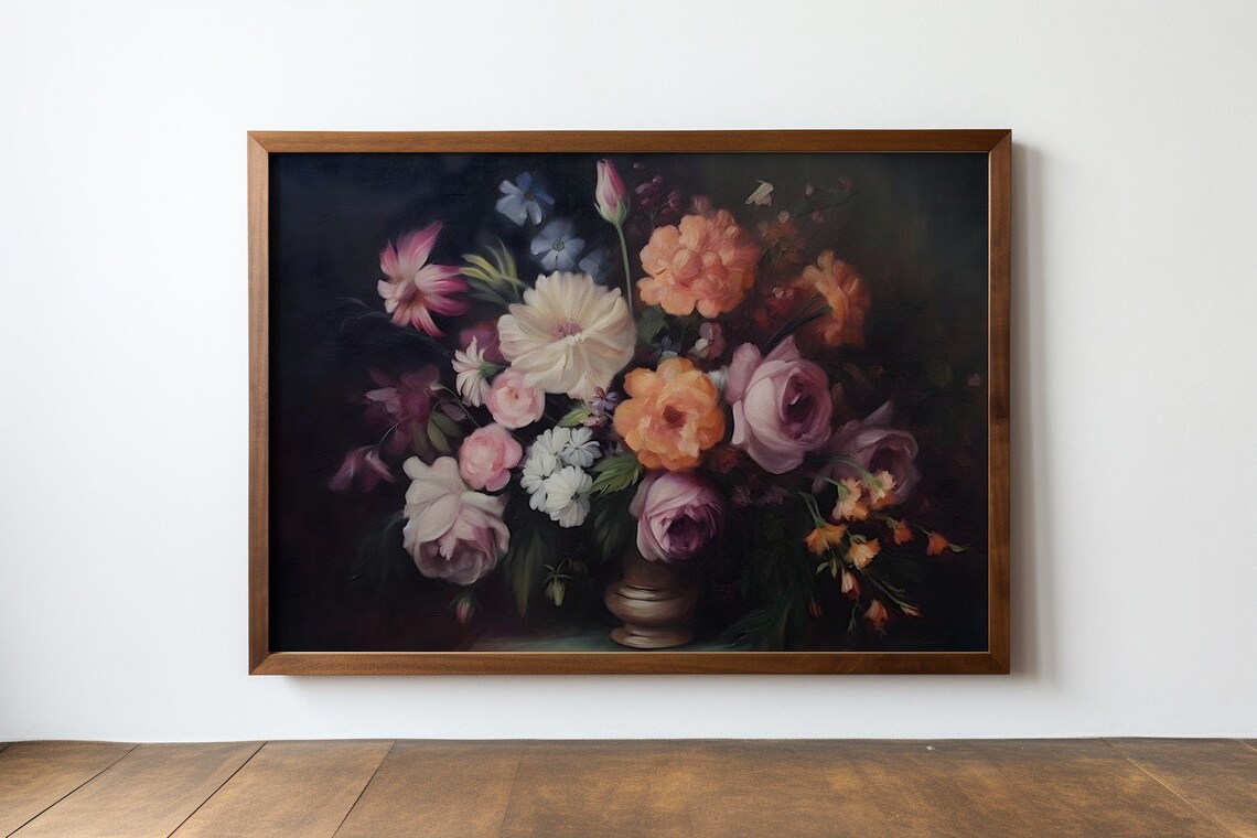 Bouquet Brilliance Antique Floral Art Print - Image 4