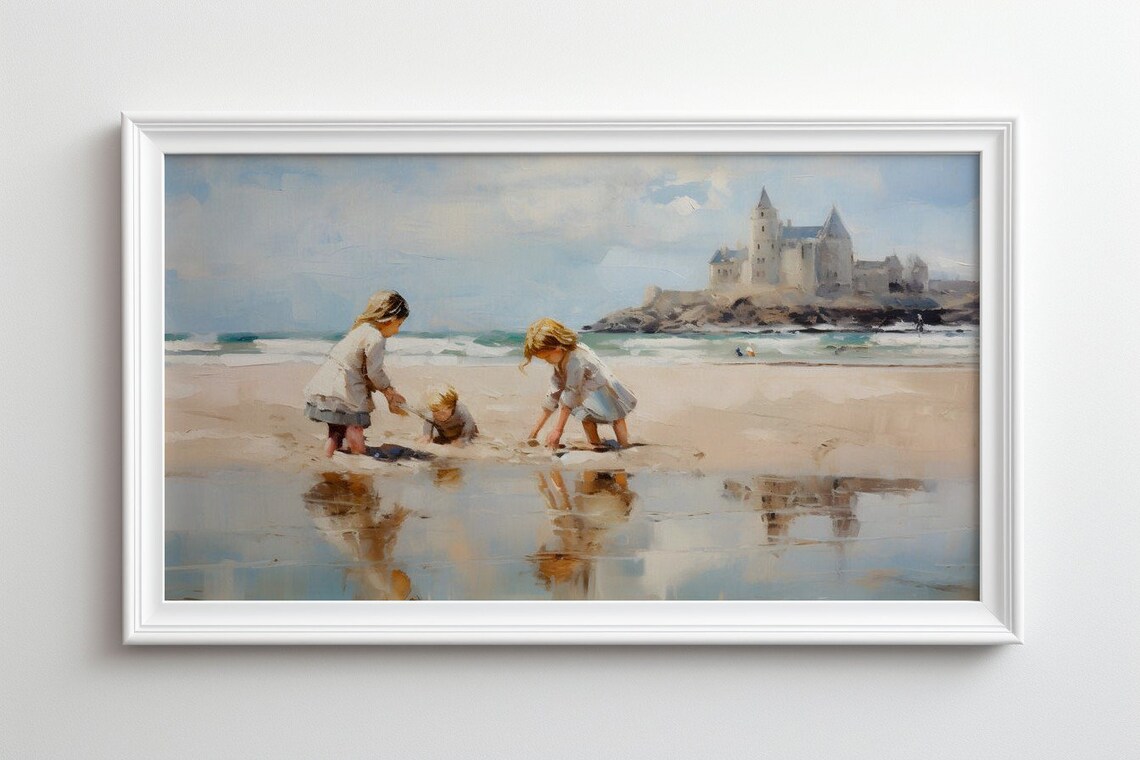 Castles In The Sand, Antique Art Print - Image 2