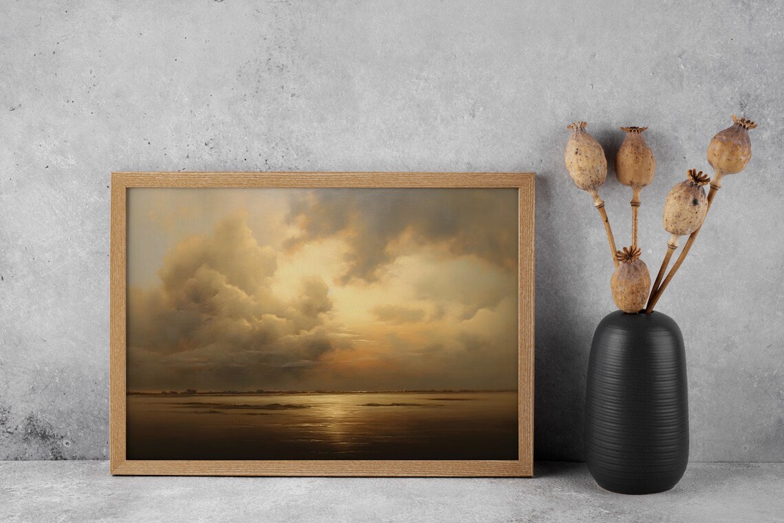Sunset Majesty The Golden Hour Antique Print - Image 3