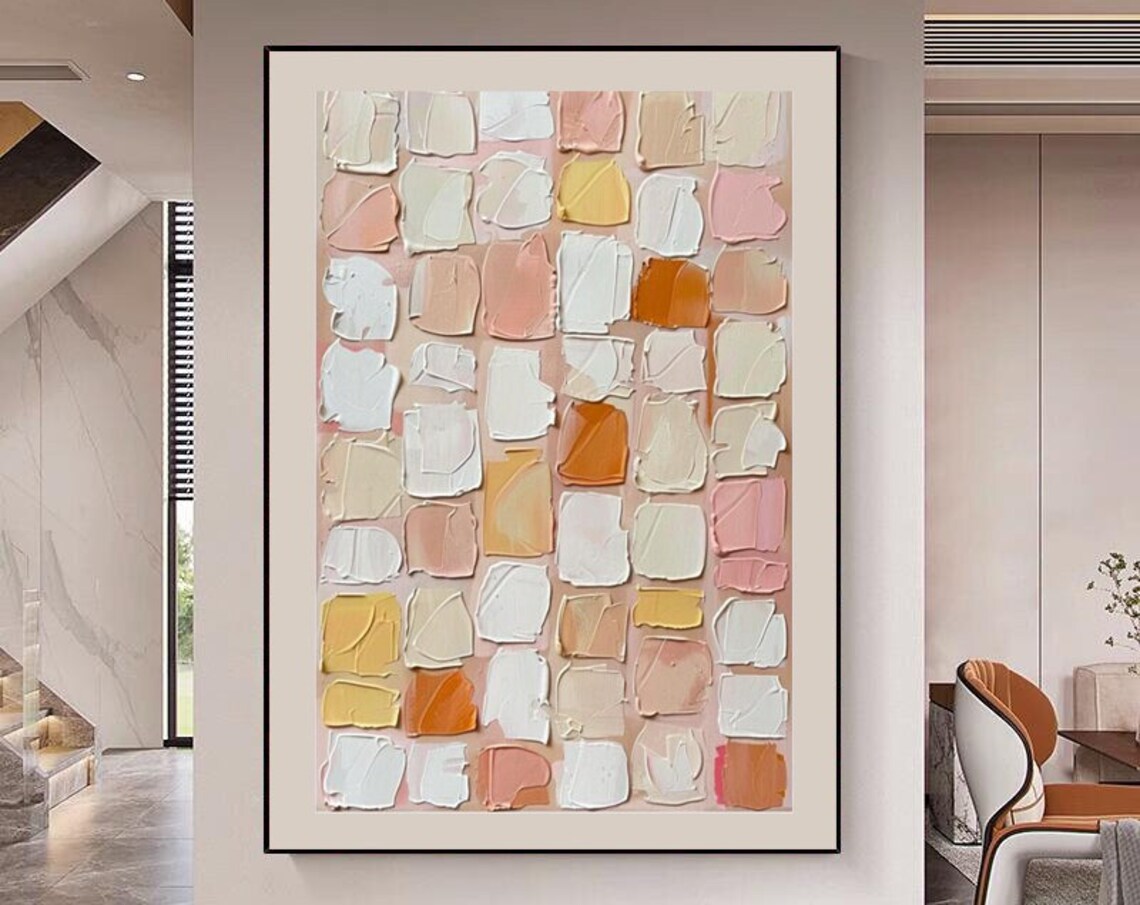 Modern Abstract Oil Painting Wall Art Print, Living Room - Image 6