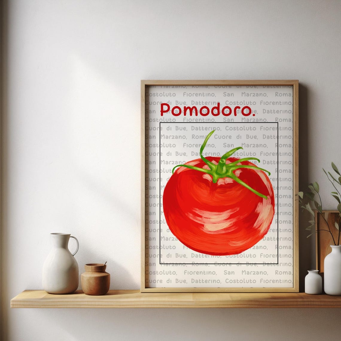 Pomodoro Print, Italian Kitchen Decor Food Illustration - Image 4
