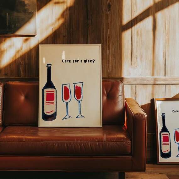 Wine Print, Kitchen Wine Decor Poster