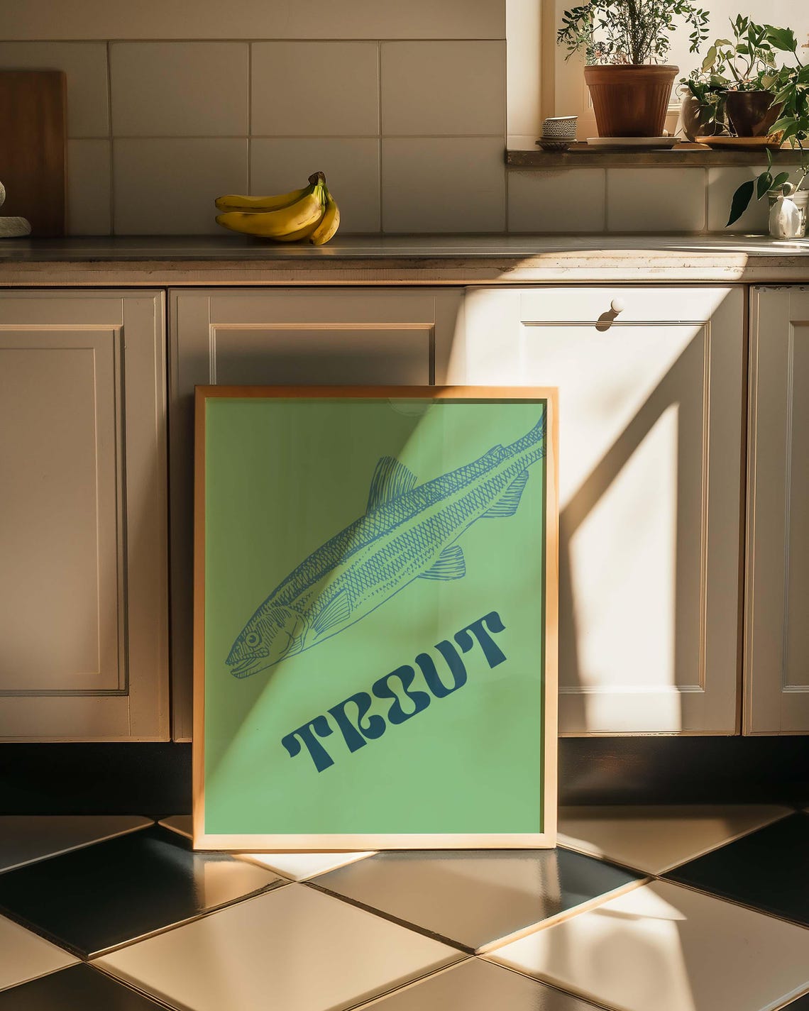 Trout Fish Vintage Illustration, Kitchen Decor - Image 3