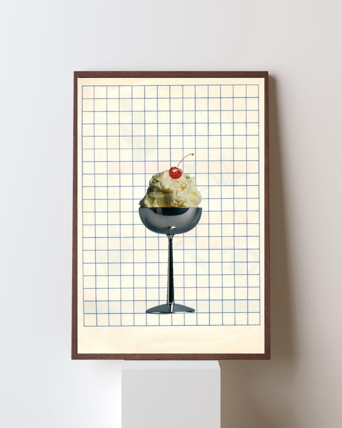 Minimal Dessert Coupe, Modern Kitchen Art Print