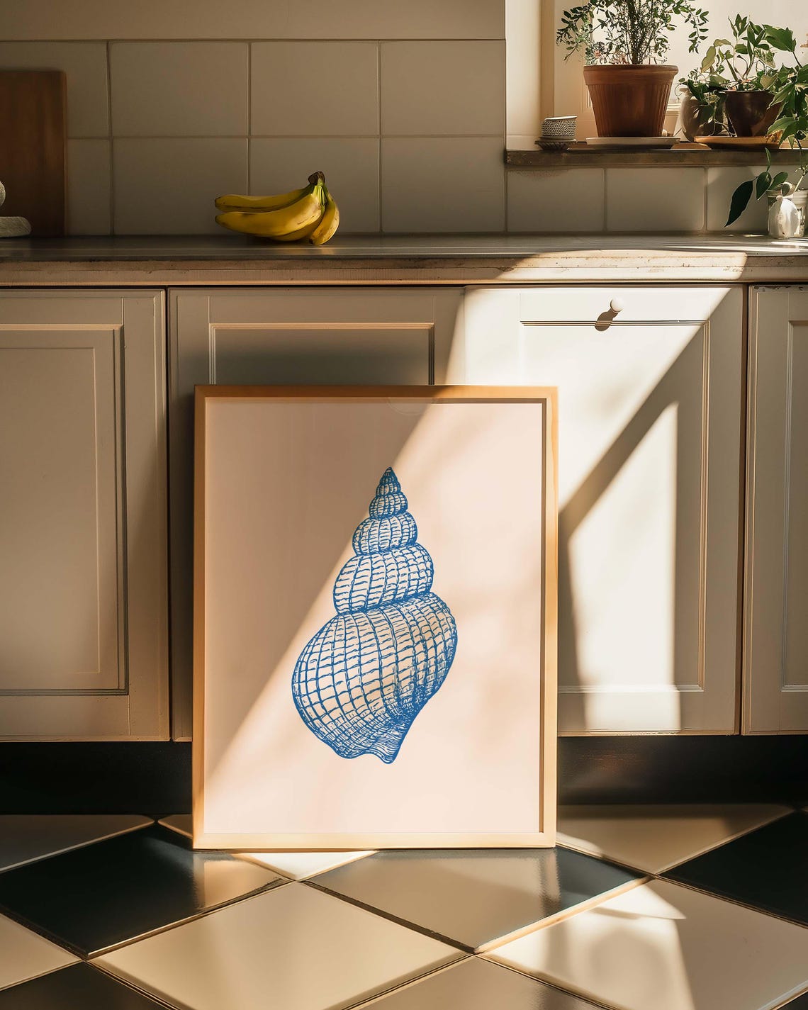 Seashell Vintage Beach Art Print - Image 3