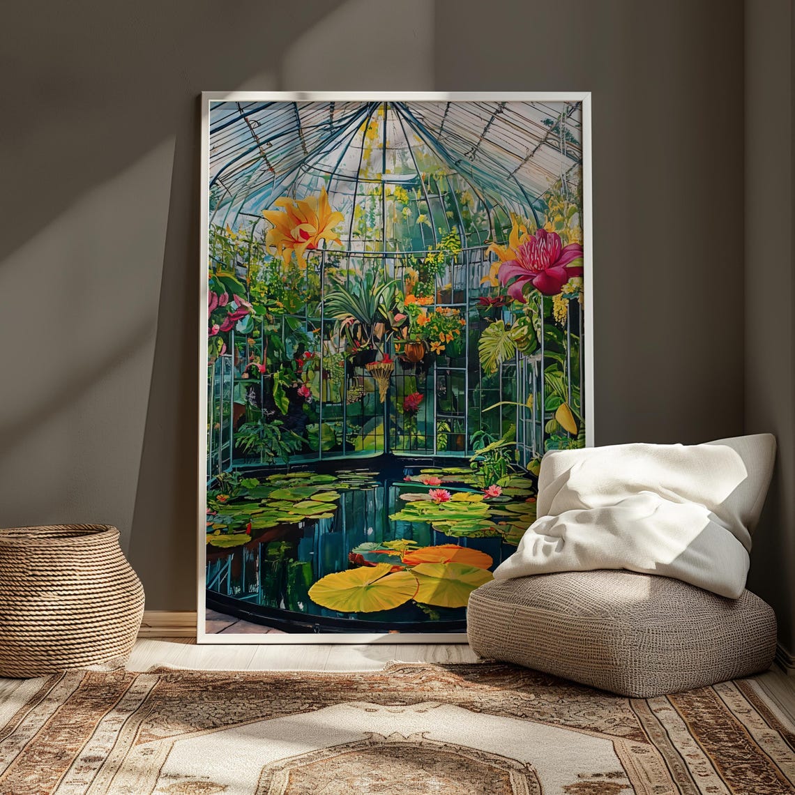 Kew Gardens Grand Water Lily Glasshouse Dome Tropical Art Poster - Image 5