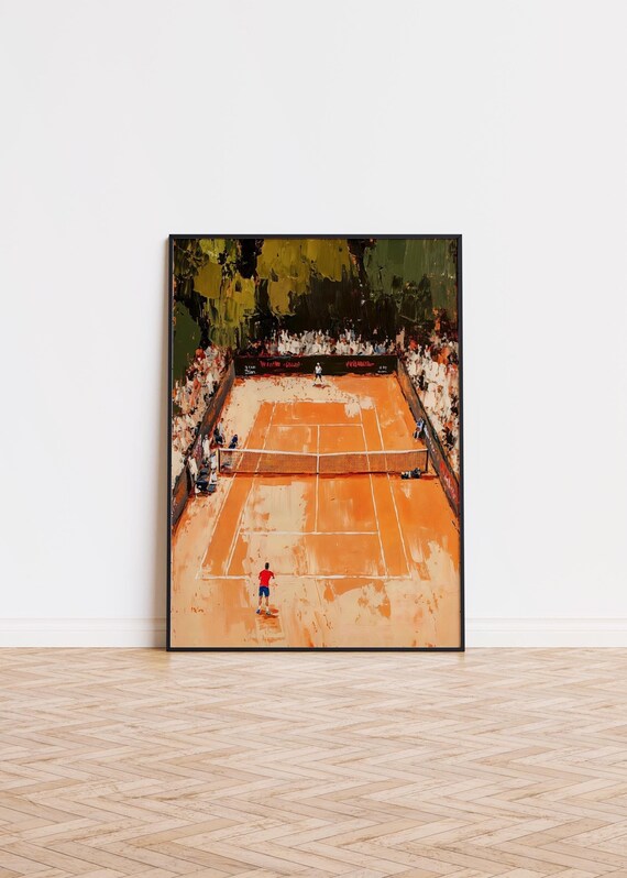Clay Court Tennis Match Grand Slam Championship Tournament Art Poster