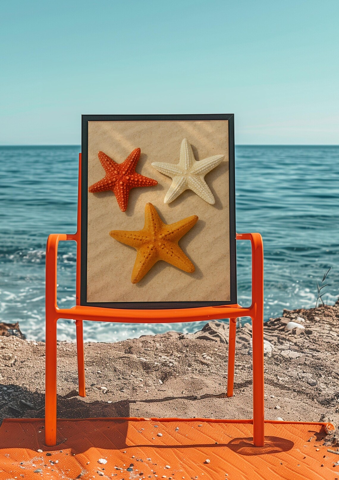 Starfish Poster Ocean Art Print Beachy Decor Beach Wall Blue Coastal Surf Up Room - Image 4