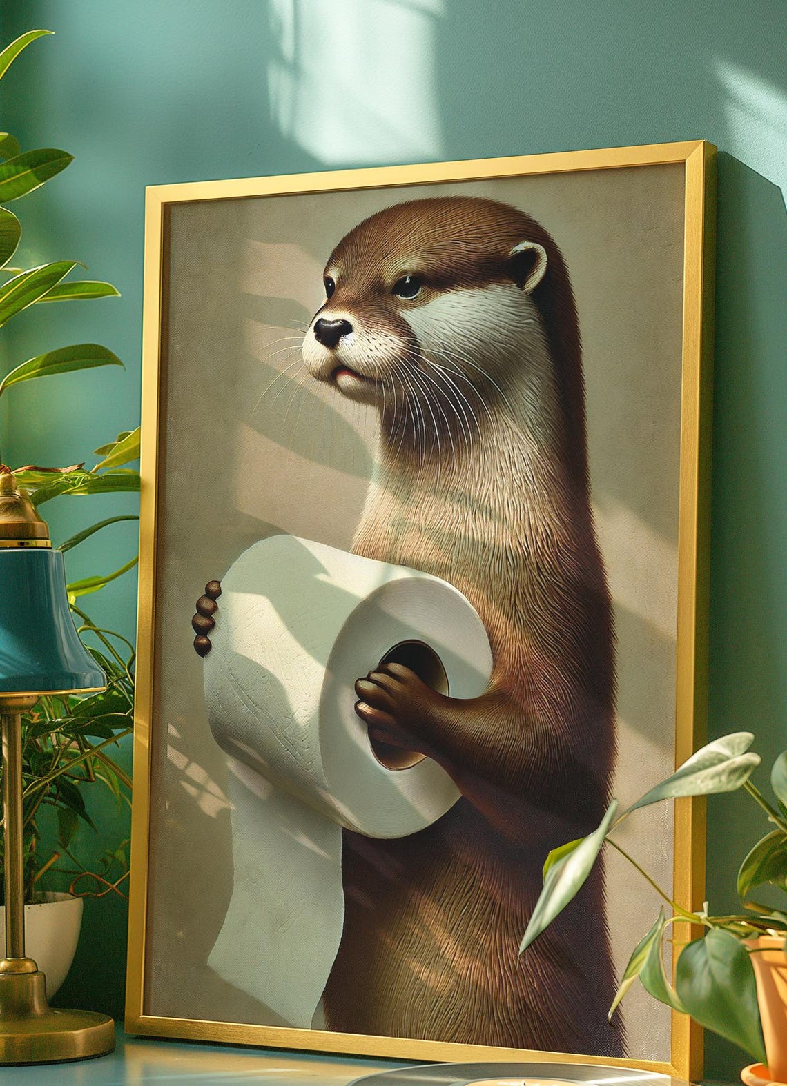 Otter Print Cute Poster Maximalist Bathroom Wall Art Trendy Bundle Preppy - Image 4