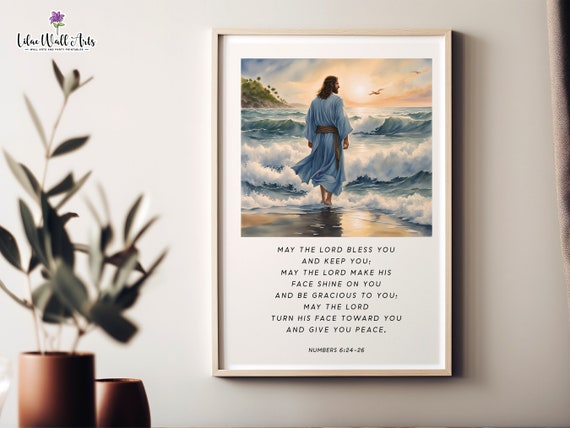 Numbers 6 24 26 May The Lord Boho Bible Verse Sign Numbers Scripture Daily Biblical Art Print Biblical Poster Catholic Bible Quote