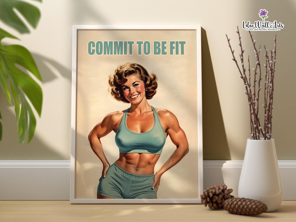 Gym Girl Fitness Exercise Poster, Gym Room Decor - Image 3