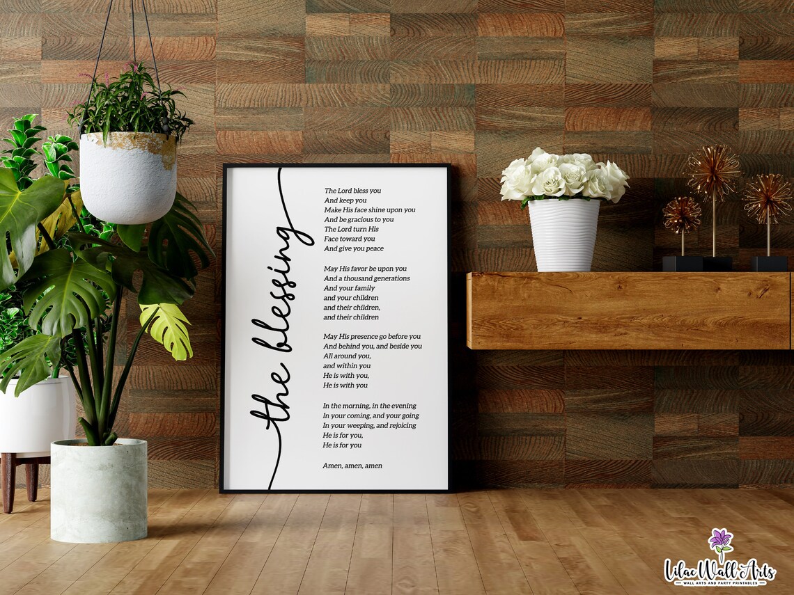 The Blessing Bible Verse Scripture Art Print - Image 6