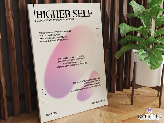 Higher Self Pink Aura Omniscient Eternal Conscious Spiritual Poster