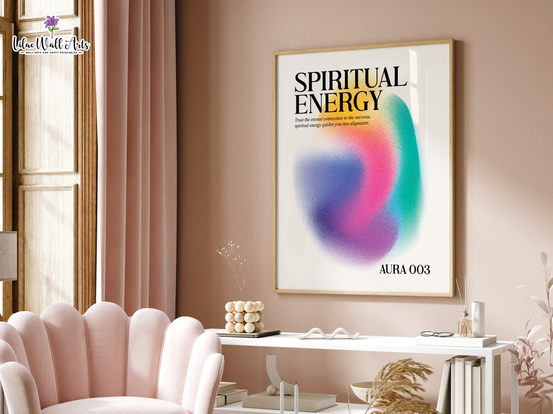 Spiritual Energy Rainbow Aura Gradient Poster Aura 003 Artwork - Image 4