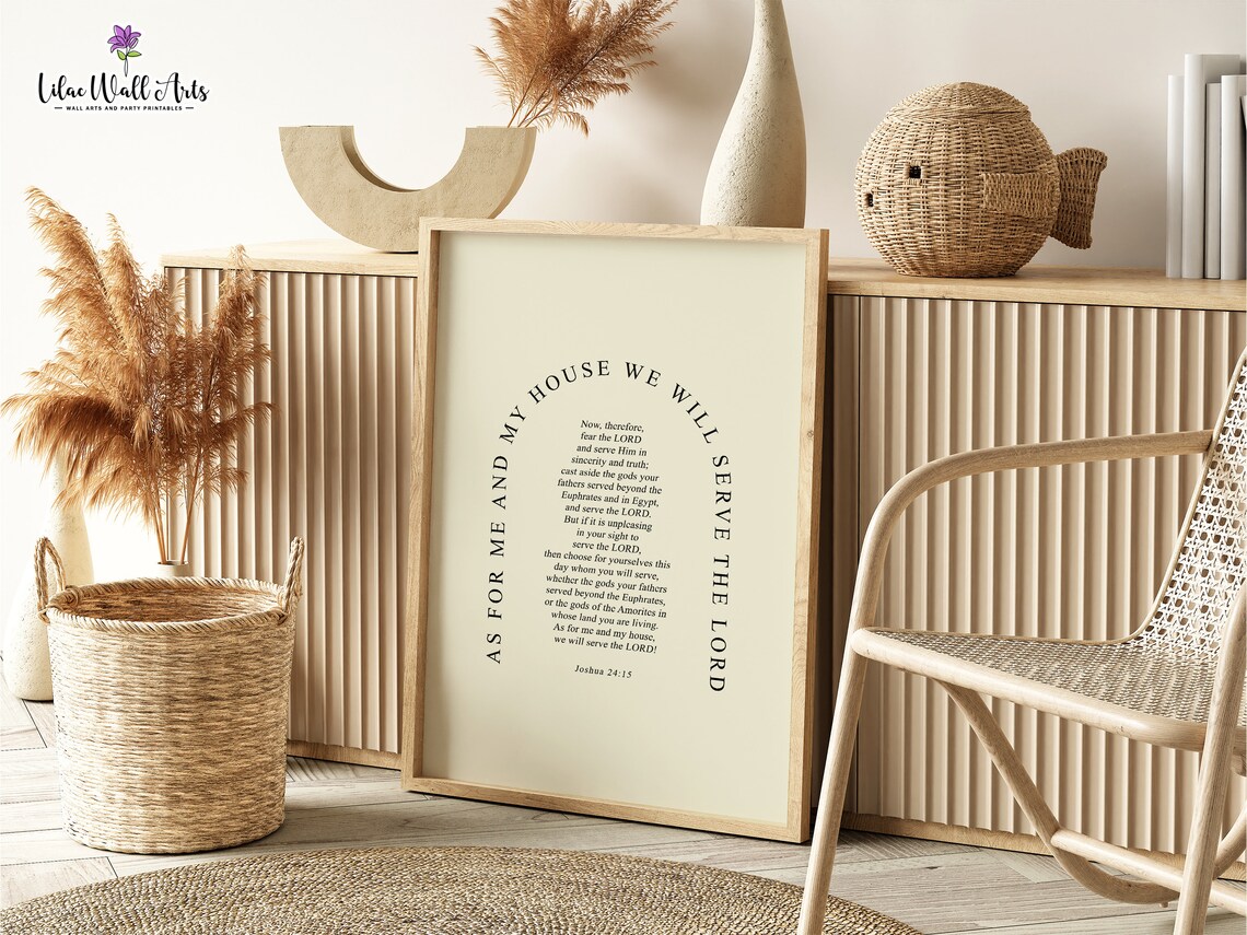 Joshua 24:15 Christian Home Decor Art Print - Image 6