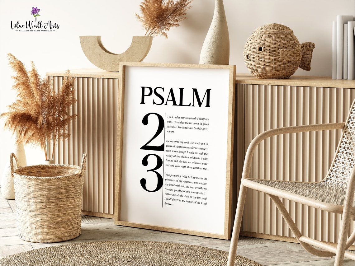 Psalm 23 The Lord Is My Shepherd Minimalist Bible Verse Art Print - Image 4