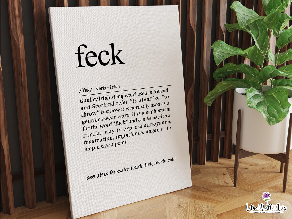 Feck Irish Definition Funny Irish Gift Print - Image 6