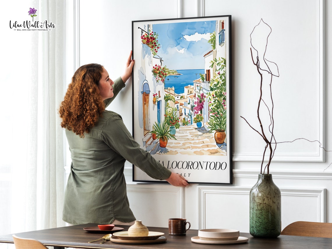Apulia Italy Prints Sicily Italy Painting Italy Gift Italy Wall Art Travel Poster Sicily Art Travel Lovers Italian Poster Italian Village - Image 2