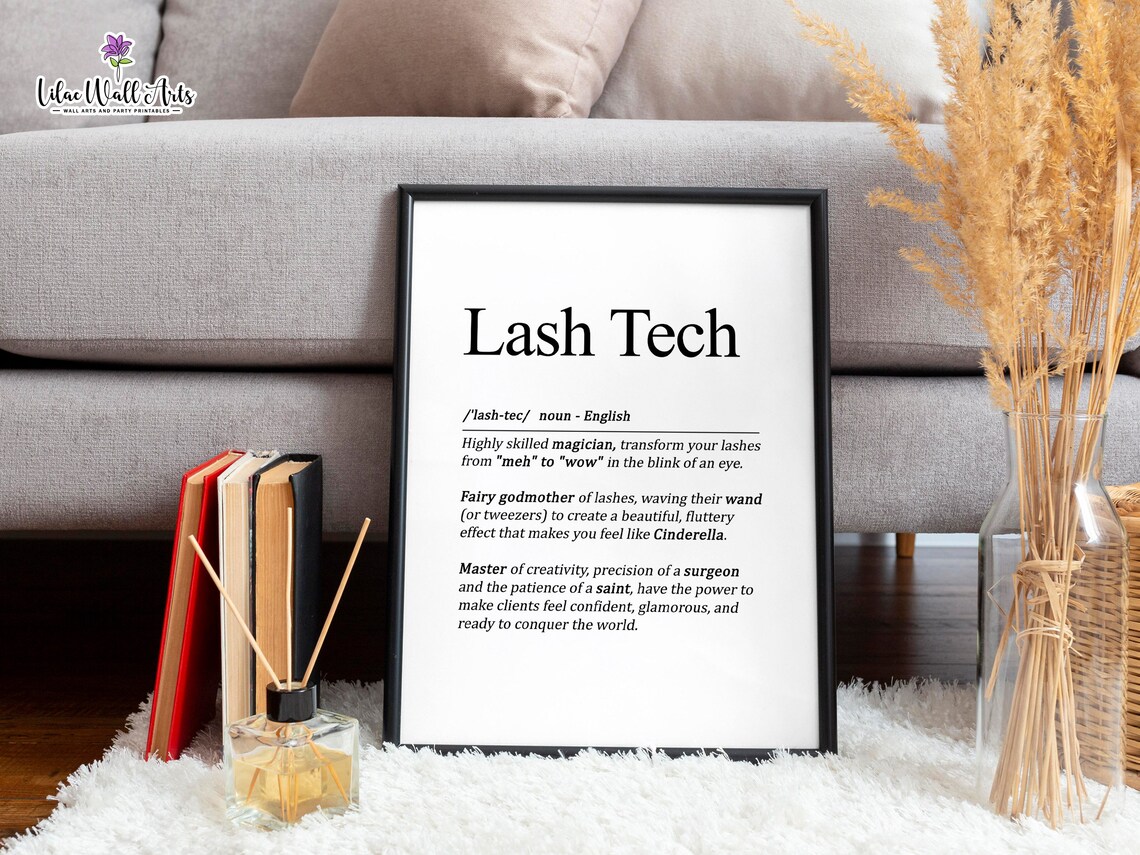 Lash Technician Definition Salon Wall Art Poster - Image 3