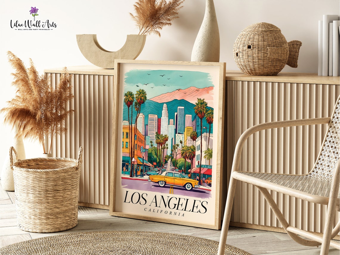 Los Angeles Print La Poster California Wall Art Los Angeles Poster California Print California Artwork California Poster La Print La Art - Image 5