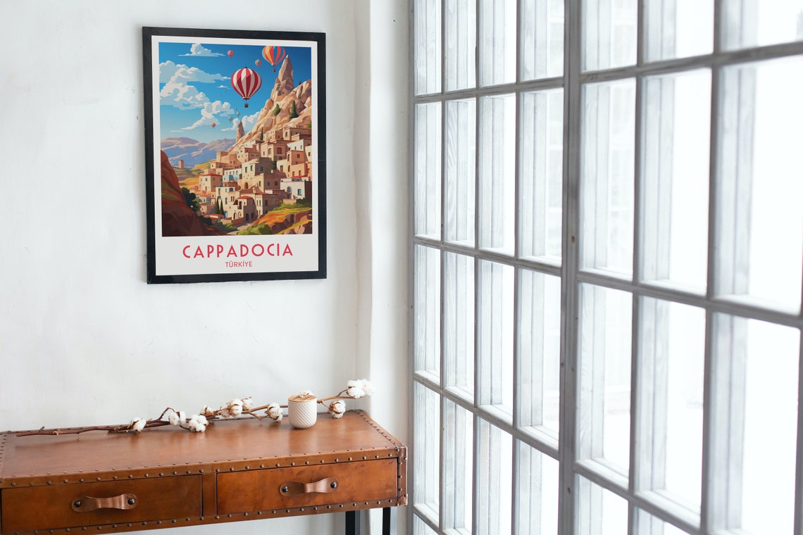 Cappadocia Turkiye Hot Air Balloons Fairy Chimneys Travel Poster - Image 4