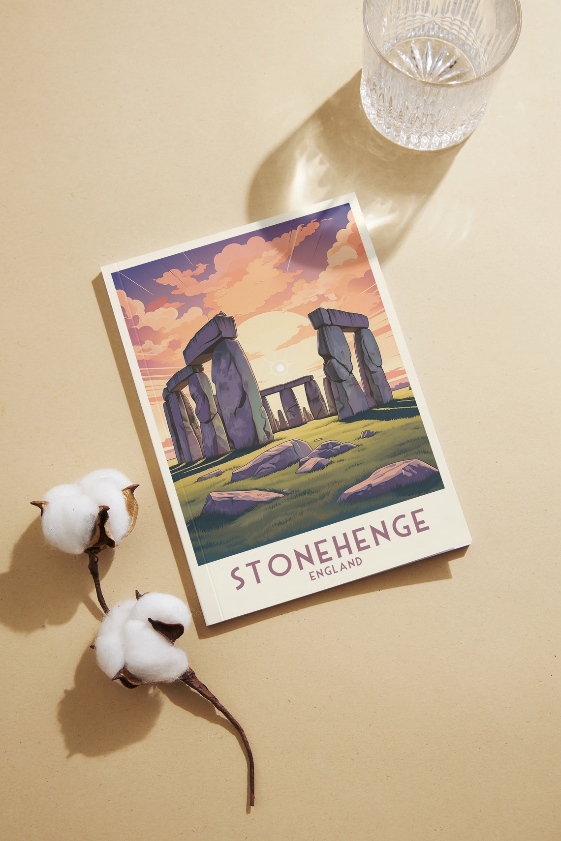 Stonehenge England Dramatic Sunset Ancient Stones Meadow Poster - Image 2