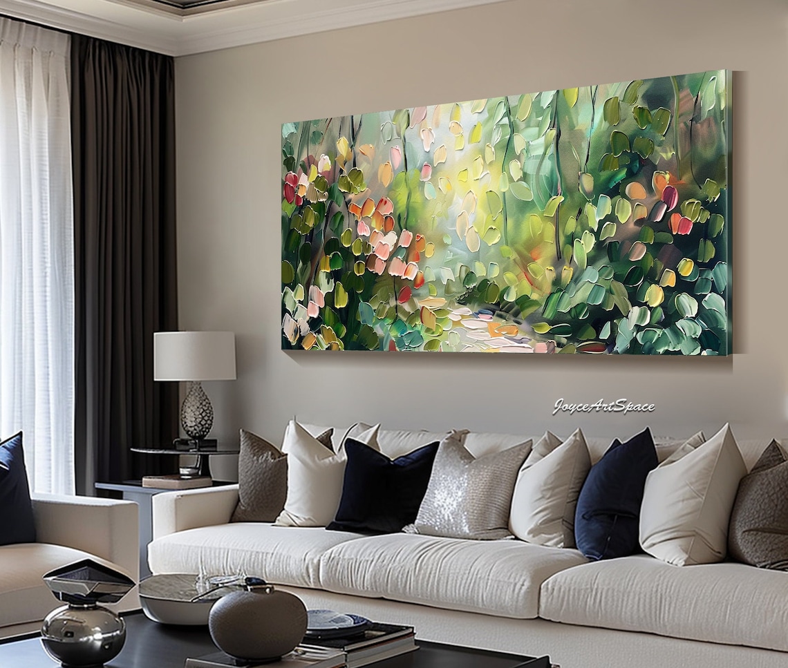 Custom Abstract Oil Painting, Textured Landscape Art Print - Image 4