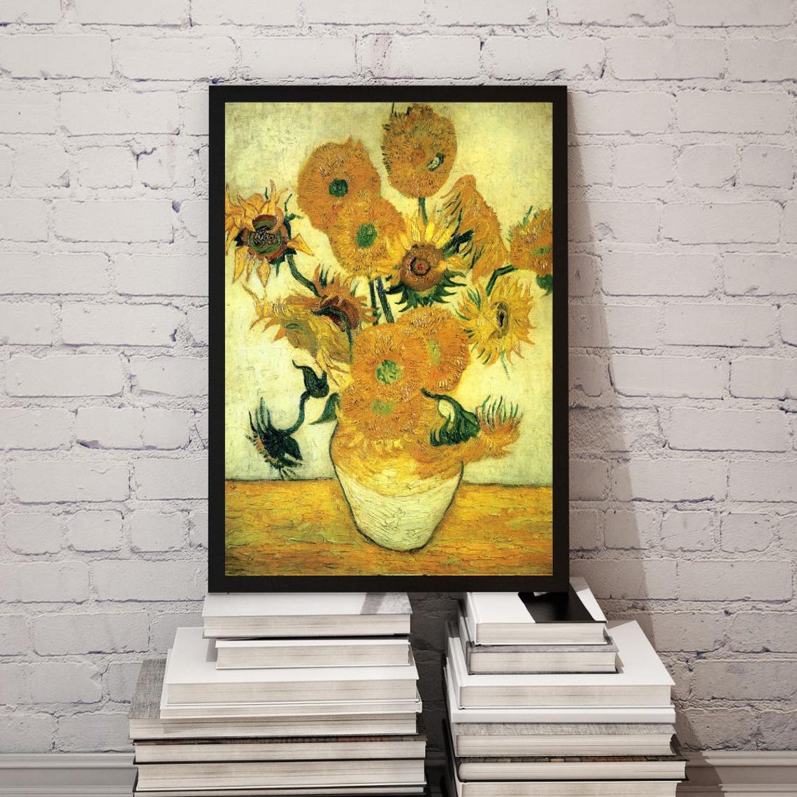 Vincent van Gogh Sunflowers in a Vase Classic Still Life Art Poster - Image 2