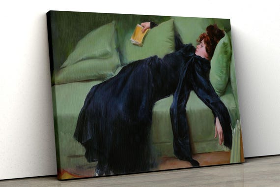 Decadent Young Woman After The Dance Ramon Casas Painting Art Print Female Portrait Vintage Poster Wall Dcor Book Wall Art