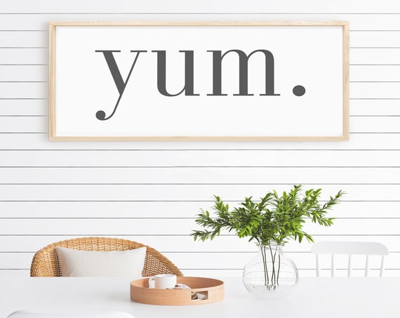 Yum Modern Farmhouse Rustic Typography Art Print