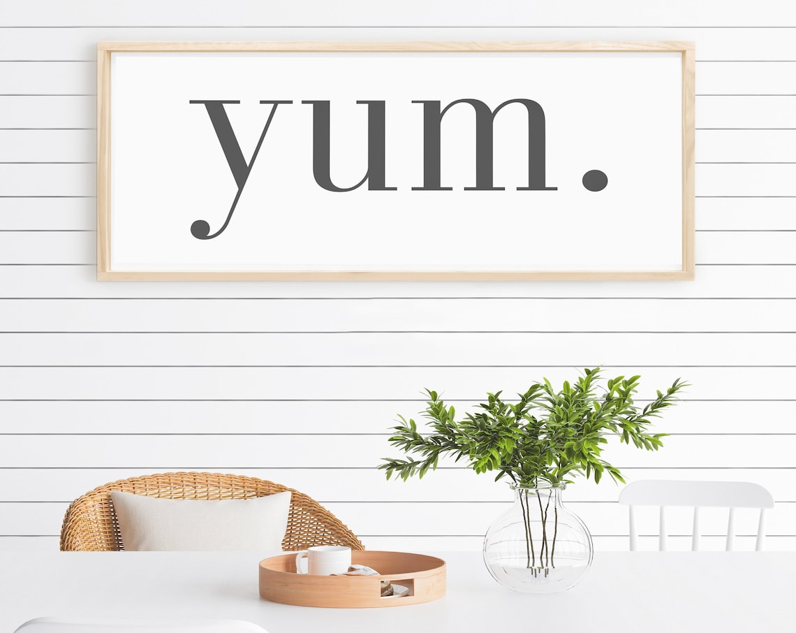 Yum Modern Farmhouse Rustic Typography Art Print