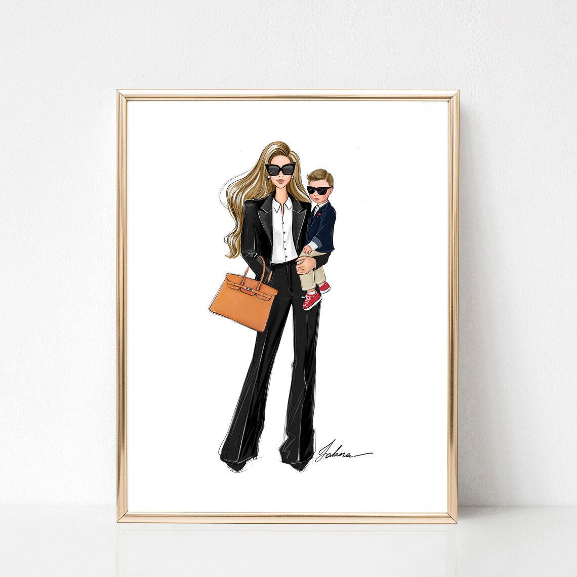 Boss Mom Of Boy Personalized Fashion Art Print - Image 5